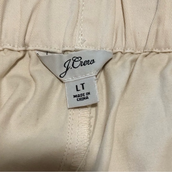 J. Crew Pull On Wide Leg Chino Pant Elastic Waist Summer Crop AY943 TALL Large - Picture 11 of 11